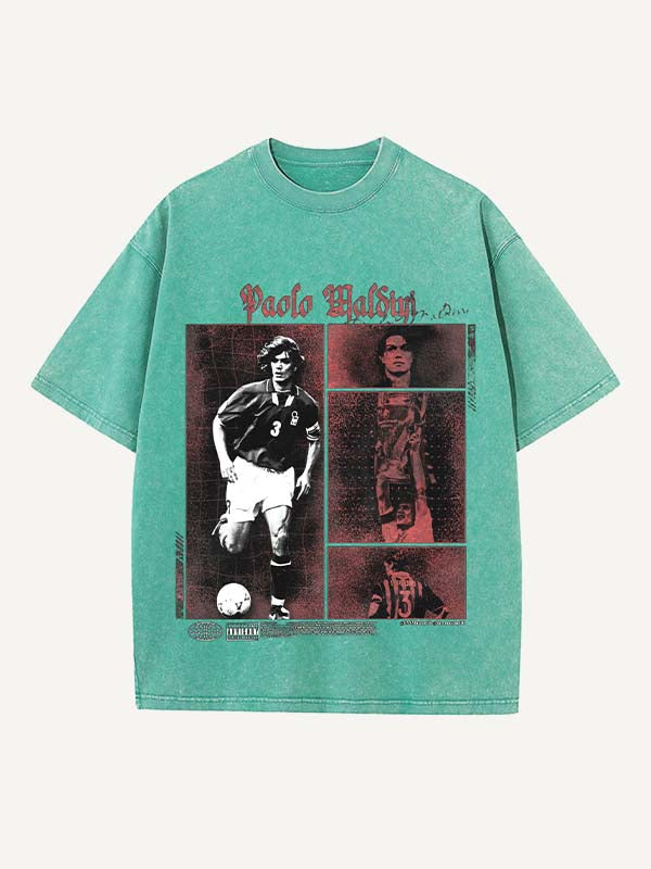 Paolo Maldini Print Round Neck T-shirt