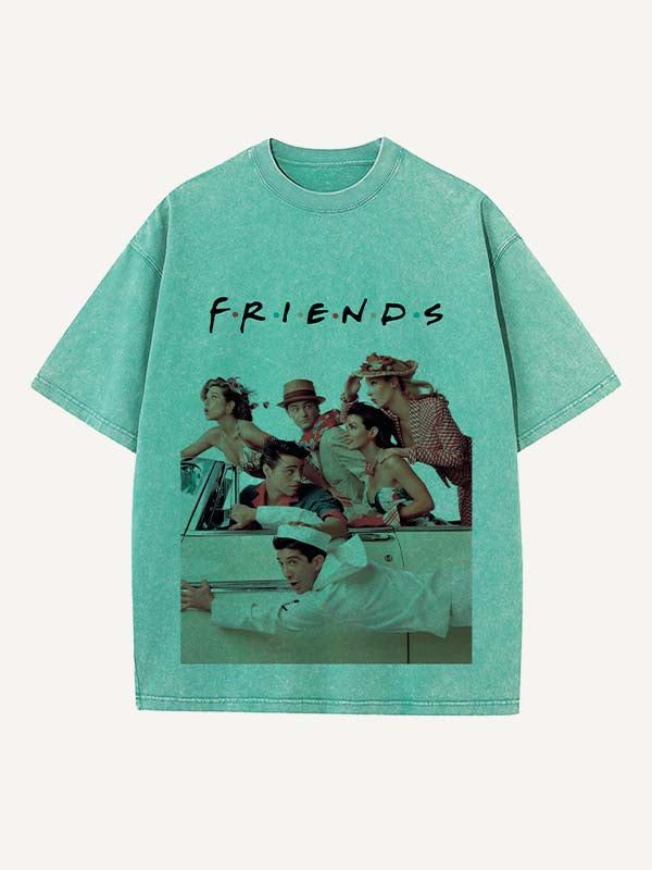 Friends Print Round Neck T-shirt