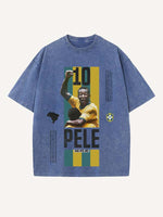 Pelé Print Round Neck T-shirt