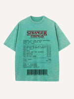 Stranger Things Print Round Neck T-shirt