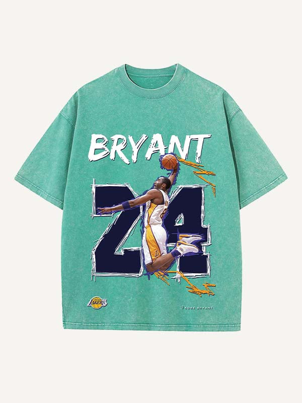 Kobe Bryant Print Round Neck T-shirt