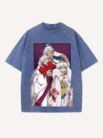 Inuyasha Print Round Neck T-shirt