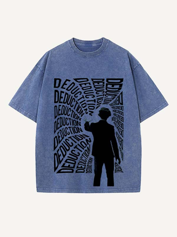 Sherlock Print Round Neck T-shirt