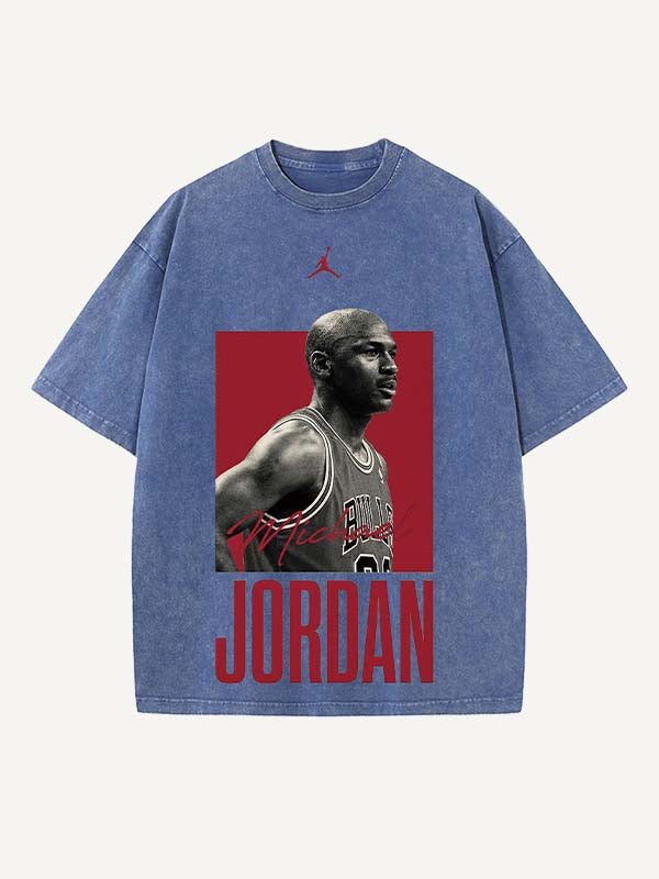 Michael Jordan Print Round Neck T-shirt