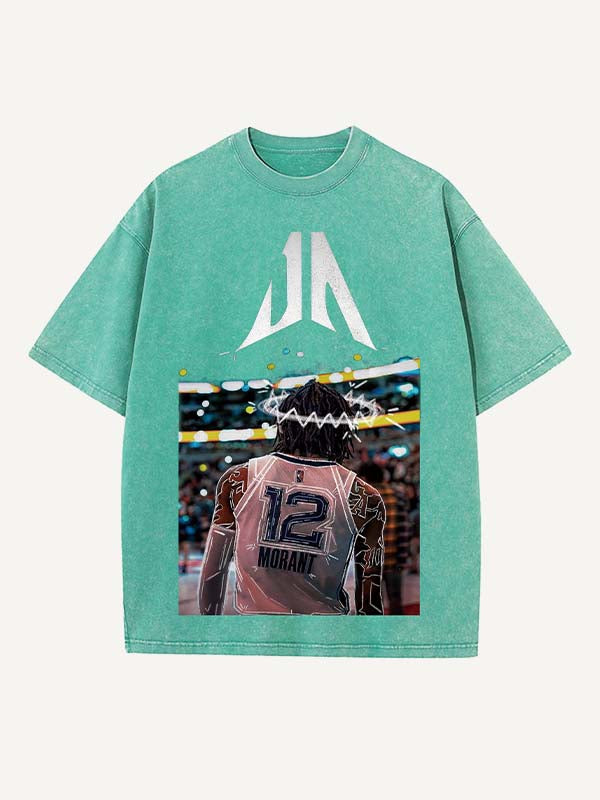 Ja Morant Print Round Neck T-shirt