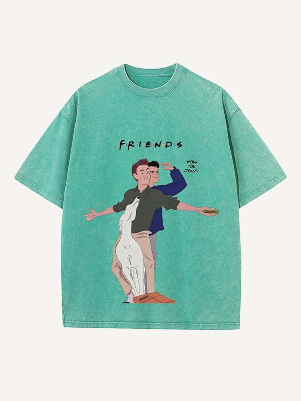 Friends Print Round Neck T-shirt