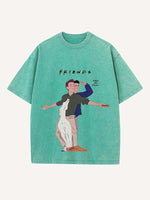 Friends Print Round Neck T-shirt