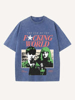 The End of the Fxxxing World Print Round Neck T-shirt