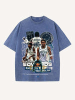 Anthony Edwards Print Round Neck T-shirt