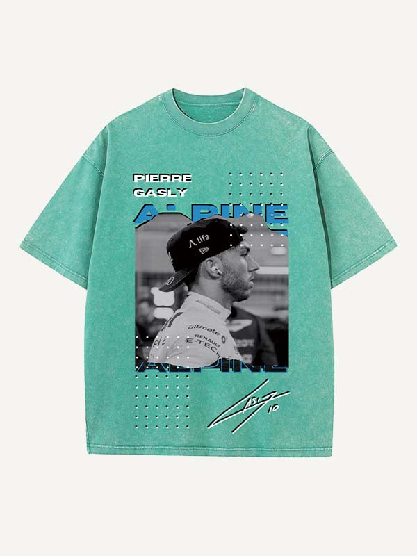 Pierre Gasly Print Round Neck T-shirt