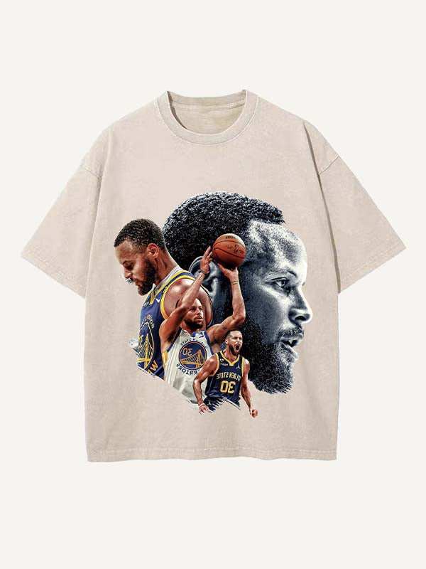Stephen Curry Print Round Neck T-shirt