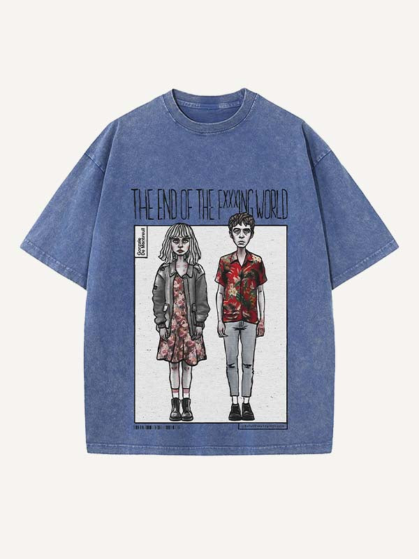 The End of the Fxxxing World Print Round Neck T-shirt