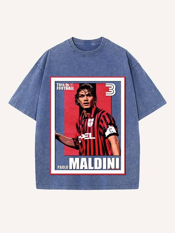 Paolo Maldini Print Round Neck T-shirt