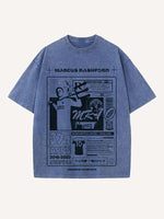 Marcus Rashford Print Round Neck T-shirt