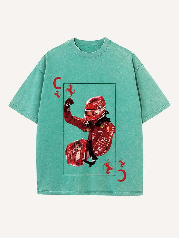 Charles Leclerc Print Round Neck T-shirt