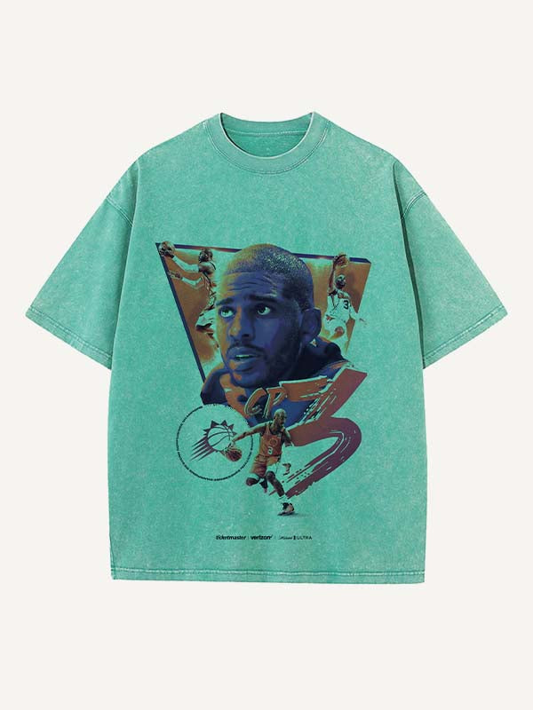 Chris Paul Print Round Neck T-shirt