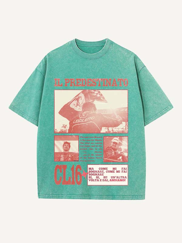 Charles Leclerc Print Round Neck T-shirt