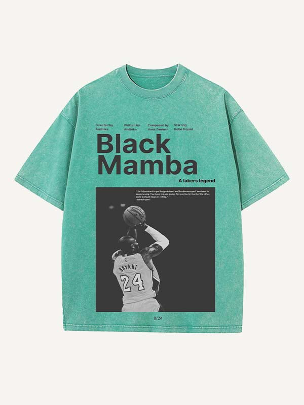 Kobe Bryant Print Round Neck T-shirt