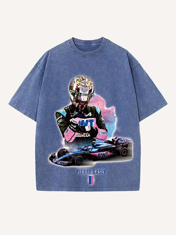 Pierre Gasly Print Round Neck T-shirt