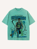 Stephen Curry Print Round Neck T-shirt