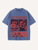 Giannis Antetokounmpo Print Round Neck T-shirt