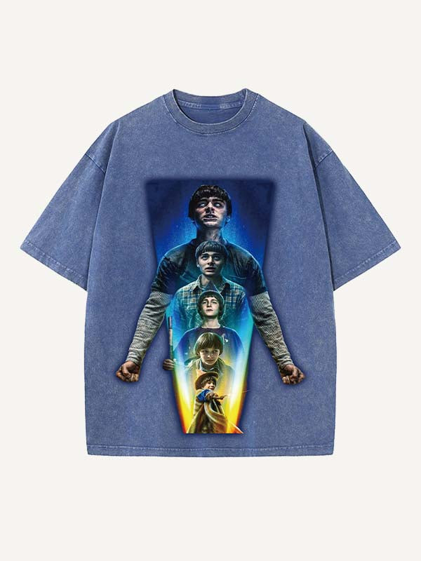 Stranger Things Print Round Neck T-shirt