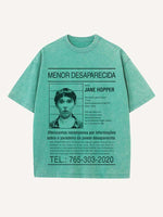 Stranger Things Print Round Neck T-shirt