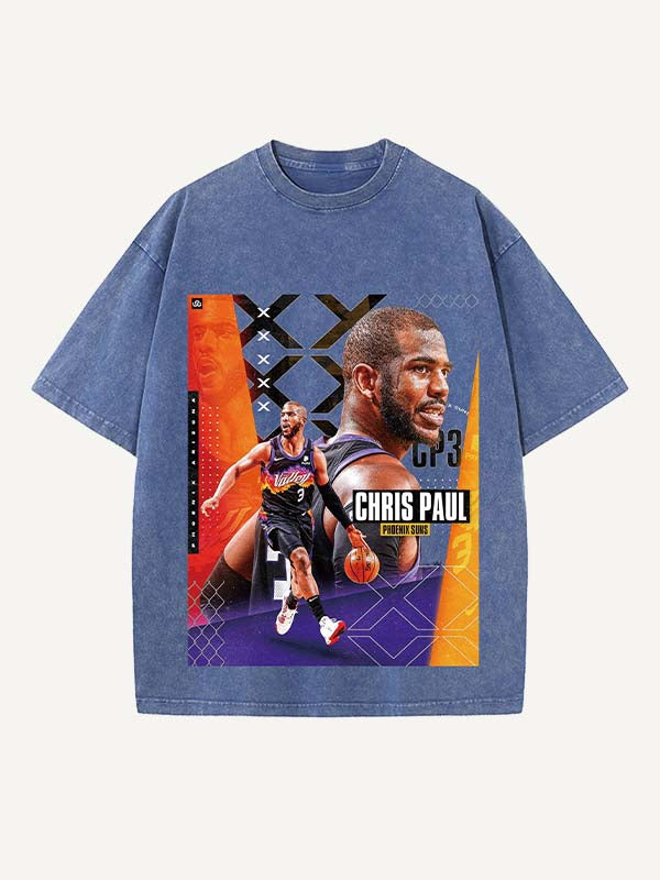 Chris Paul Print Round Neck T-shirt