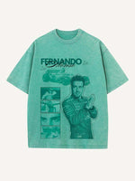 Fernando Alonso Print Round Neck T-shirt