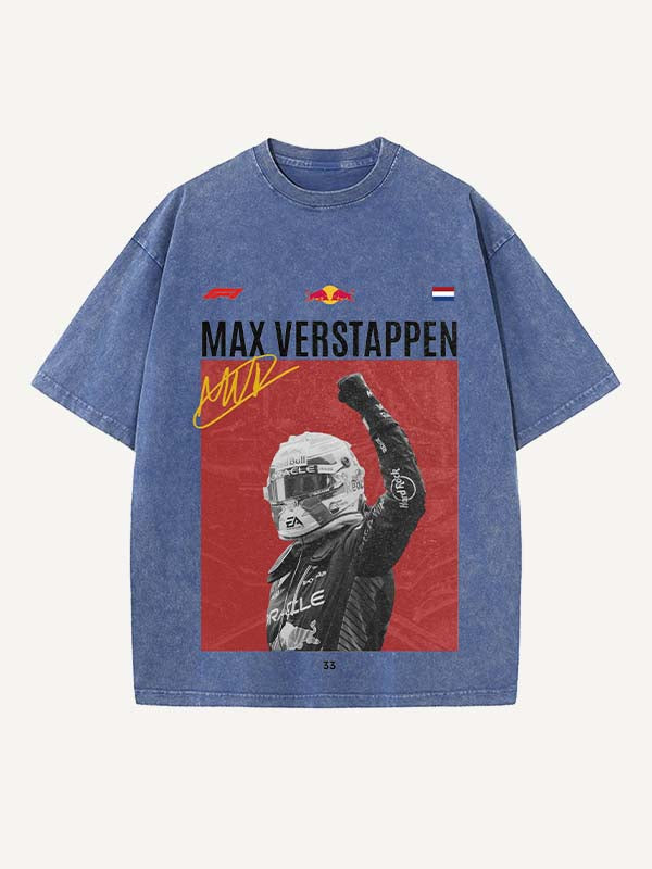 Max Verstappen Print Round Neck T-shirt