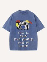 Friends Print Round Neck T-shirt