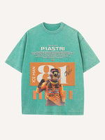 Oscar Piastri Print Round Neck T-shirt