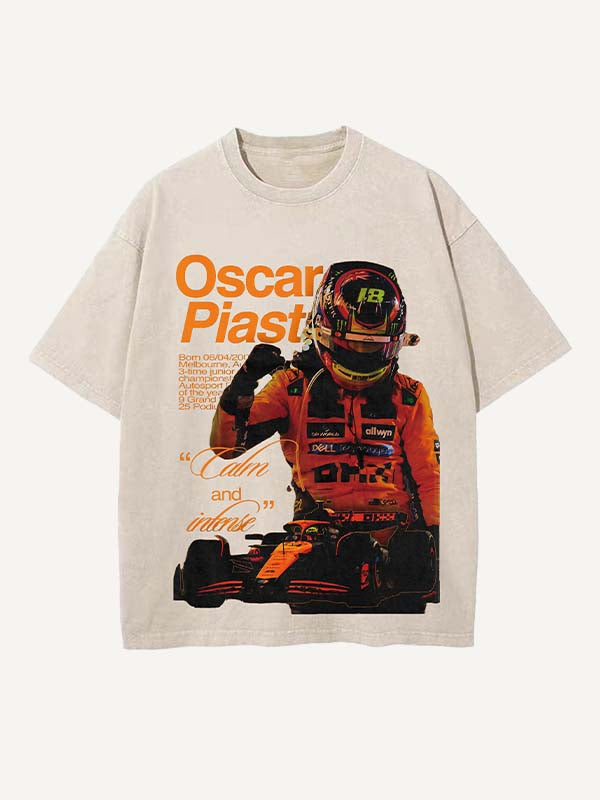 Oscar Piastri Print Round Neck T-shirt
