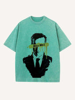 Sherlock Print Round Neck T-shirt
