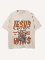 Basketball Aesthetic Print Round Neck T-shirt