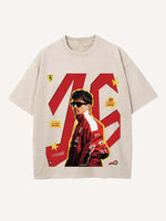 Charles Leclerc Print Round Neck T-shirt