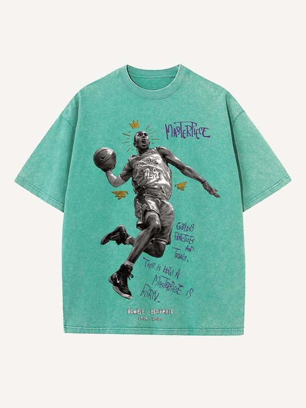 Kobe Bryant Print Round Neck T-shirt