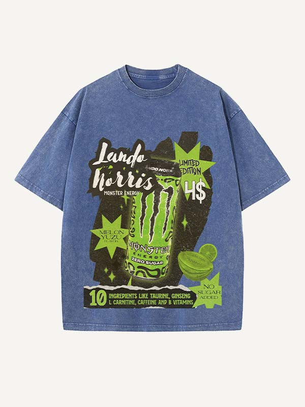 Lando Norris Print Round Neck T-shirt