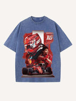 Charles Leclerc Print Round Neck T-shirt