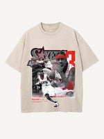 Allen Iverson Print Round Neck T-shirt