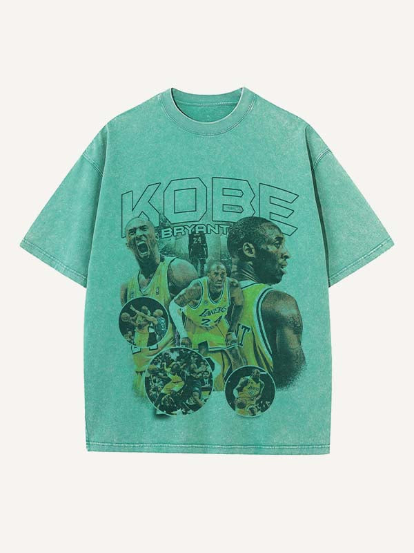 Kobe Bryant Print Round Neck T-shirt