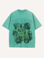 Kobe Bryant Print Round Neck T-shirt