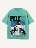 Pelé Print Round Neck T-shirt