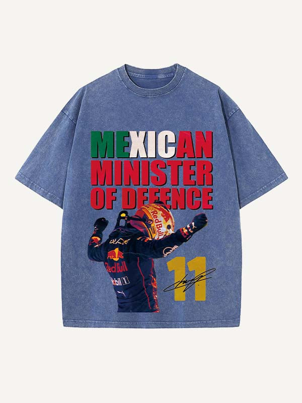 Sergio Perez Print Round Neck T-shirt