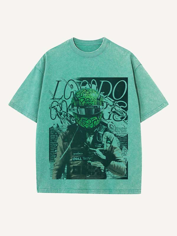 Lando Norris Print Round Neck T-shirt