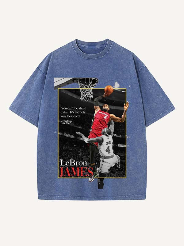 LeBron James Print Round Neck T-shirt