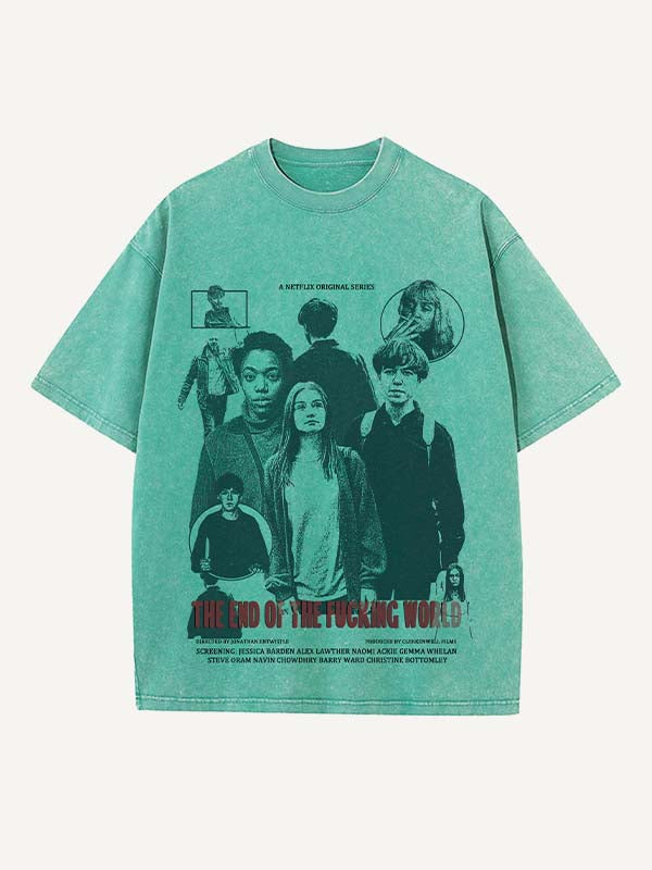 The End of the Fxxxing World Print Round Neck T-shirt