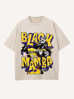 Kobe Bryant Print Round Neck T-shirt