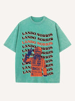 Lando Norris Print Round Neck T-shirt