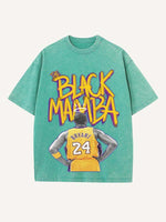 Kobe Bryant Print Round Neck T-shirt